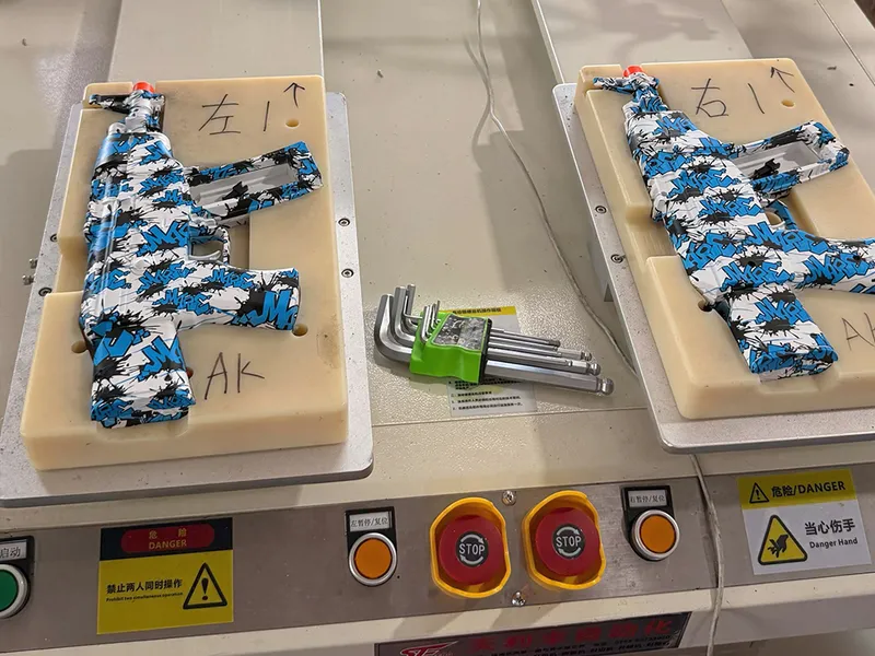 Toy gun assembly production line