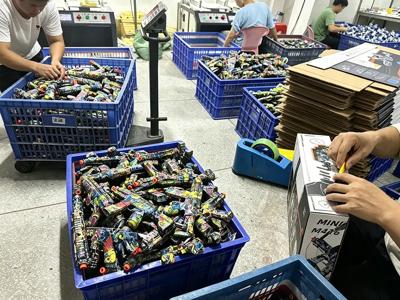 Packing and warehouse area for gel blaster orders