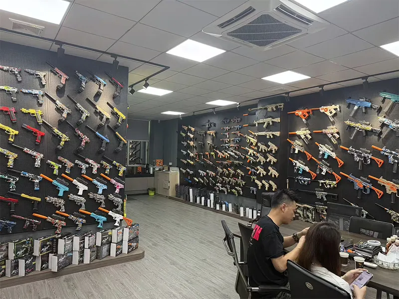 DelugeStorm gel blaster product showroom
