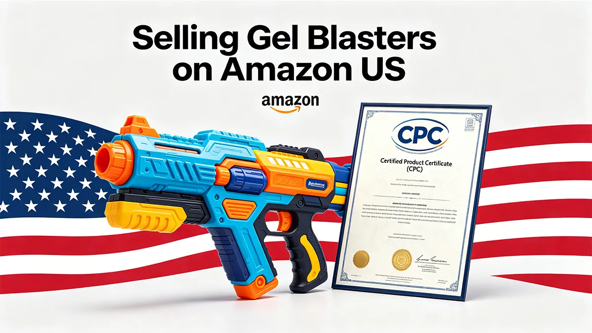 Gel blaster toys and CPC compliance documents for US Amazon sales