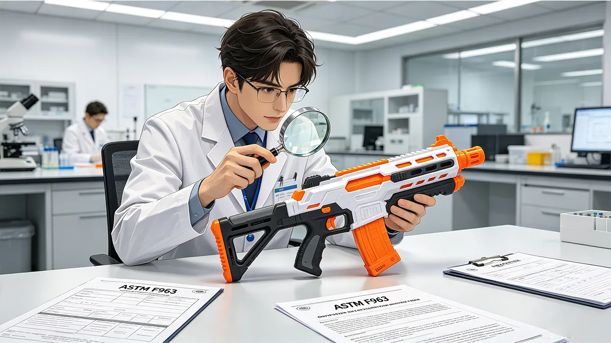 ASTM F963 test report for gel blaster safety compliance