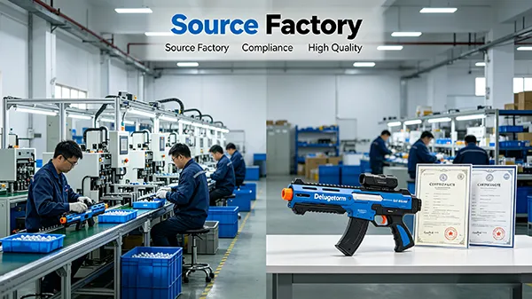 Delugetorm Gel Ball Blaster Source Factory, Compliance Certification, High Quality After-Sales, Water Bullet Gun Supplier
