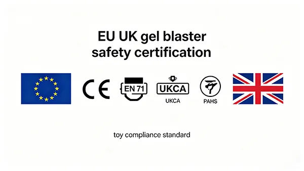 EU UK Gel Blaster Certifications CE EN71 UKCA PAHS