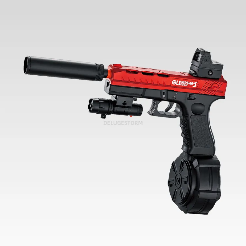 Multi-spec magazines and silencer parts matched for Glock ABS gel blaster pistol