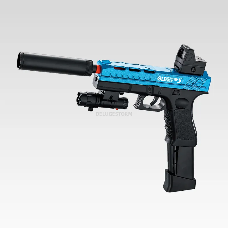 Water soluble gel beads matched for Glock splatter pistol household outdoor game
