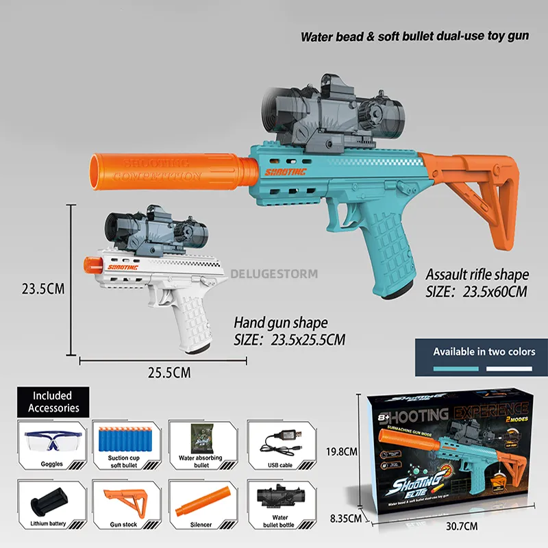 Multimode gel gun export packing box for Brazilian summer toy bulk stocking demand