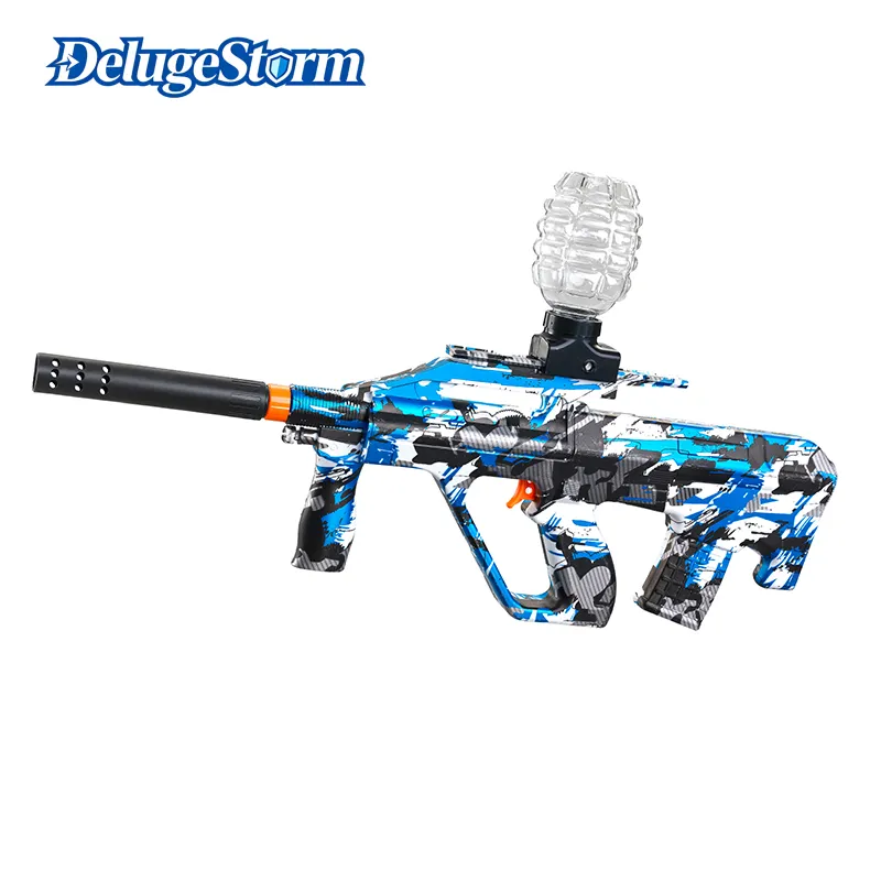 Blue High-Speed AUG Full-Auto Gel Ball Blaster