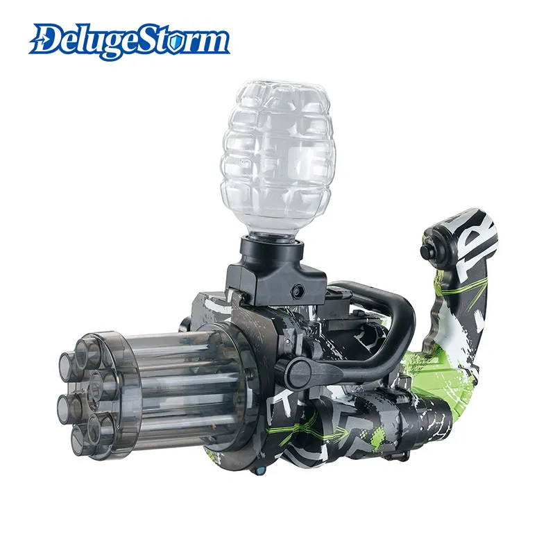 Green Lighted Gatling Electric Orbeez Gun Toy