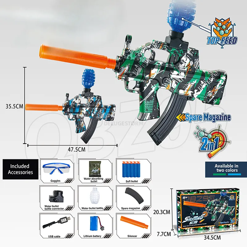 Multimode gel gun export packing box for Brazilian summer toy bulk stocking demand