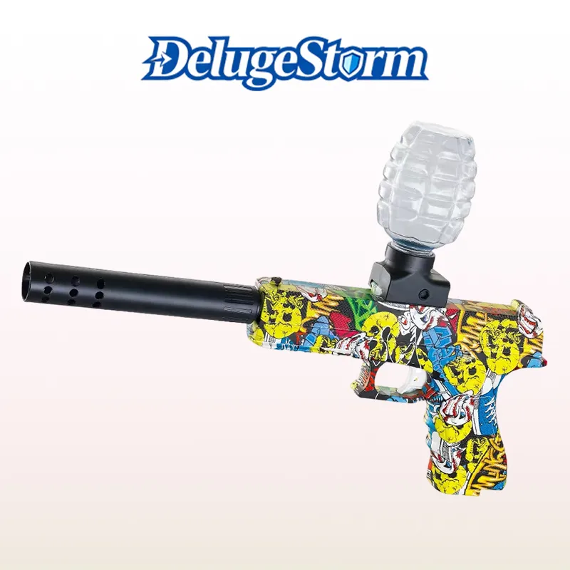 Portable GLOCK splatter hand pistol lightweight toy for casual indoor outdoor play