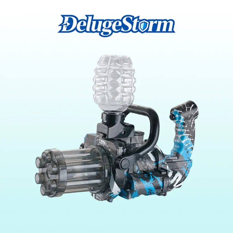 Multi rotating barrel gatling splatter toy fast shooting effect for outdoor group activity