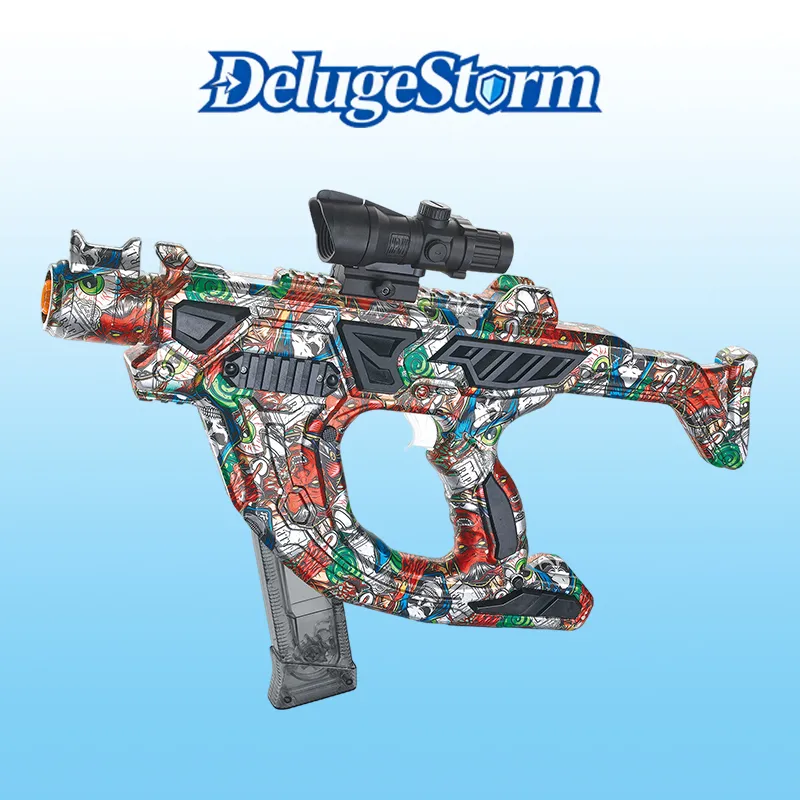 Eye catching neon highlight space shape splatter shooter dual purpose decor & play toy