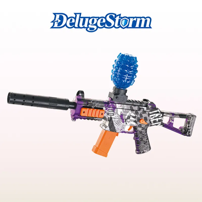 Built in power pack UMP45 handheld splatter toy modular battery structure stable